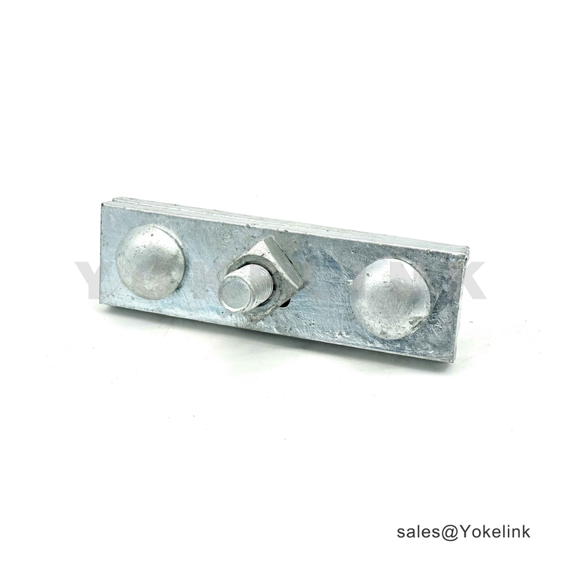 5/8"x 6" Hot Dip Galvanized steel Three Bolt Guy Wire Clamp for Pole Line Hardware