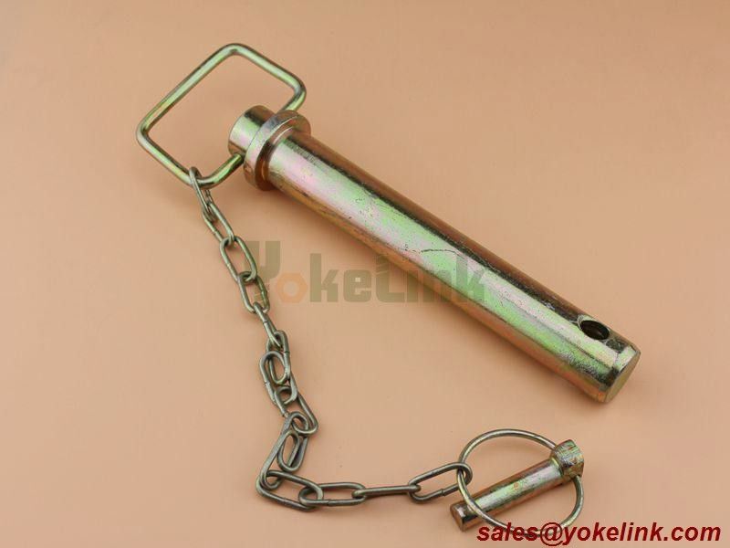 Hot sell Zinc yellow Trailer parts Hitch Pin with wire lock pin