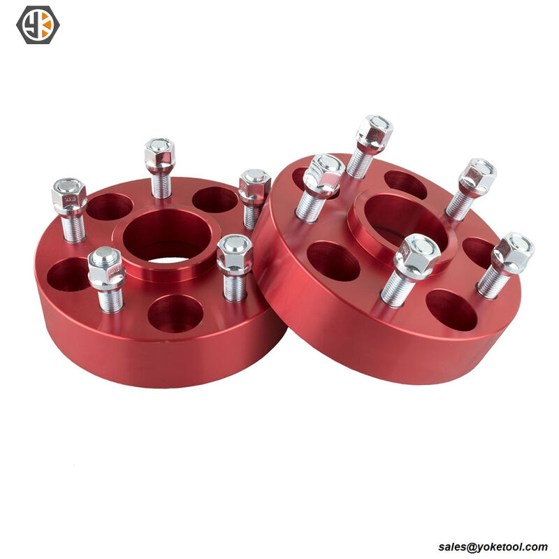 CNC Machined Aluminum 6061 Car Wheel Spacer with 5 Lug 5X4.5'' With M12X1.5 Studs