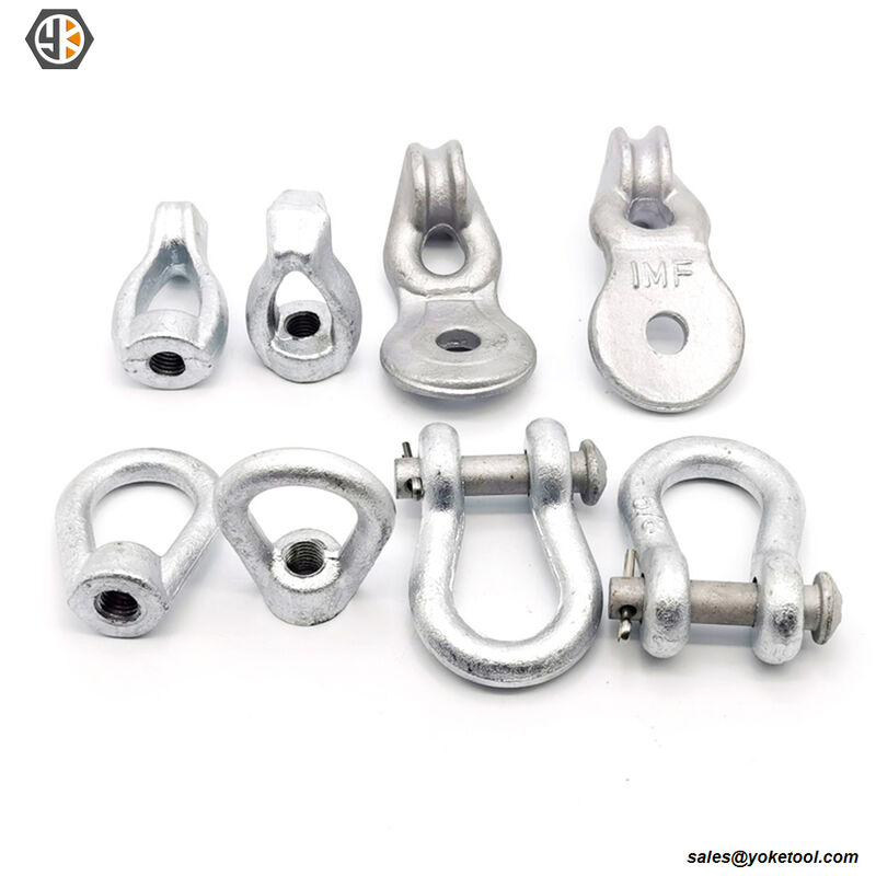 D-type American Shackle Zinc Plated Galvanized Anchor Shackle Bolts