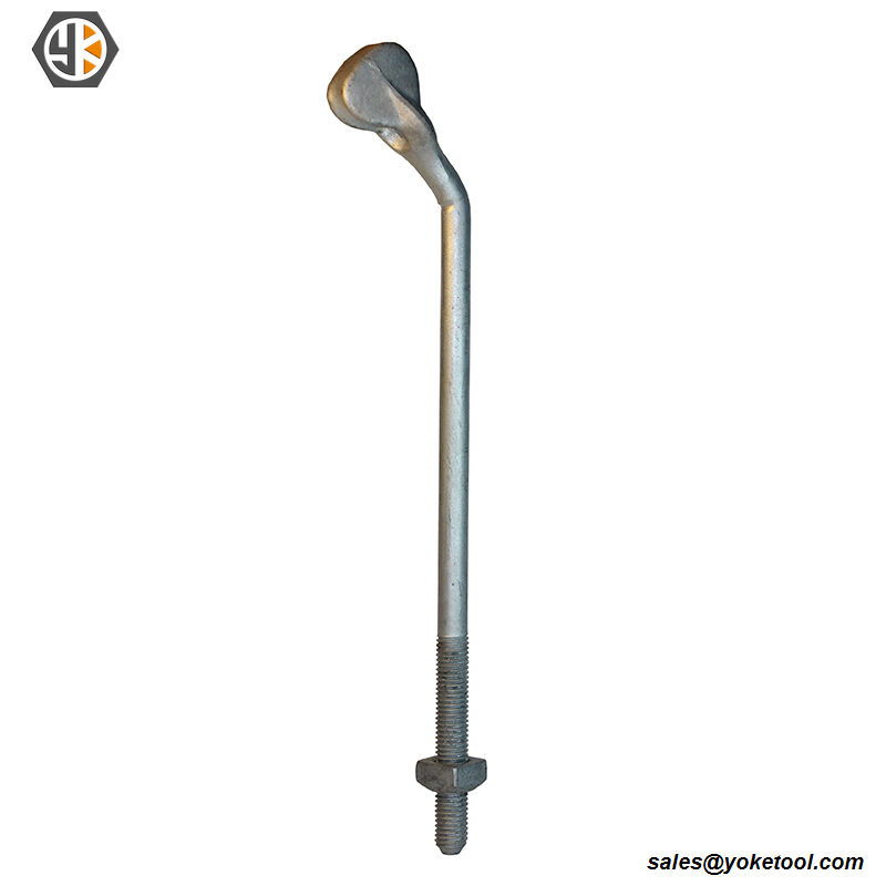 5/8in X 5ft Thimbl Eye Earth Anchor Rod with Expanding Plate Anchor 1/2'' 5/8'' 3/4''