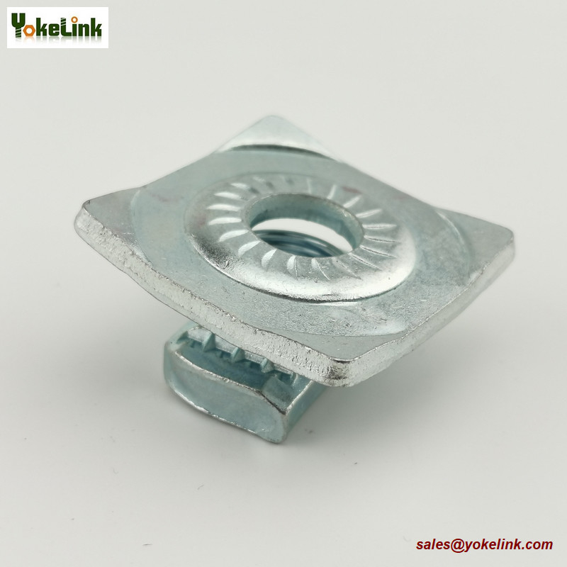 1/4" Combo Nut Washer Zinc Combo Channel Nut with Square Washer