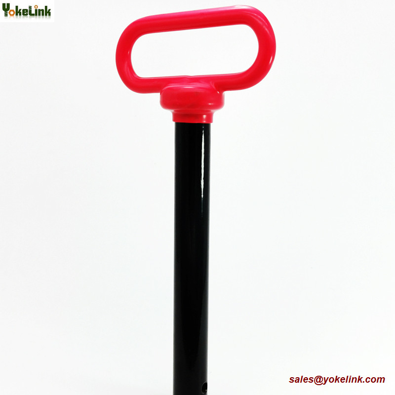 Forged Red Head Hitch Pin 1" with R clip for farm tractors and trailers