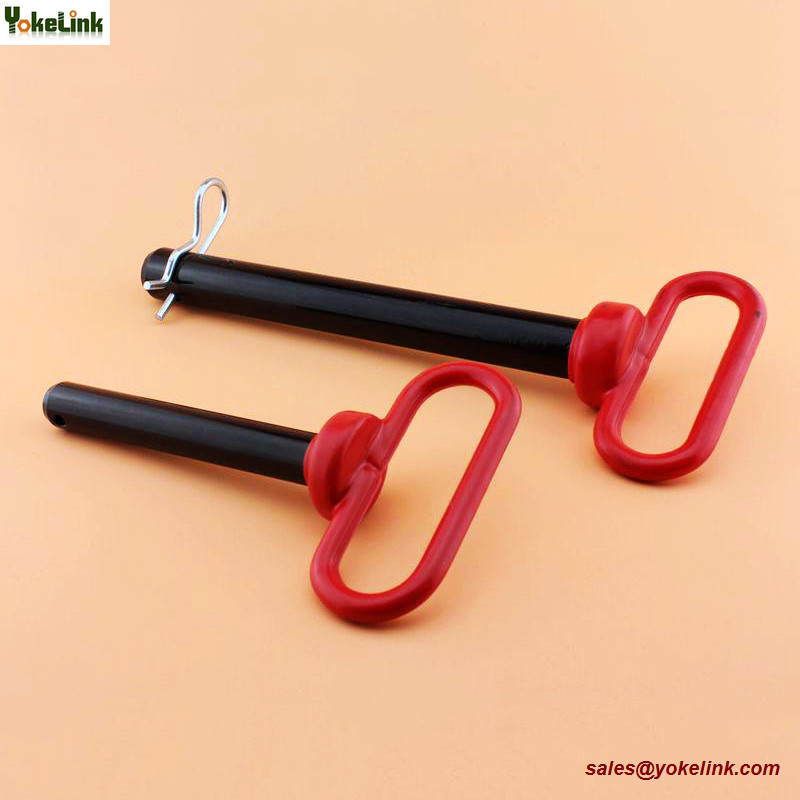 7/8" Red handle Hitch Pin with Clips