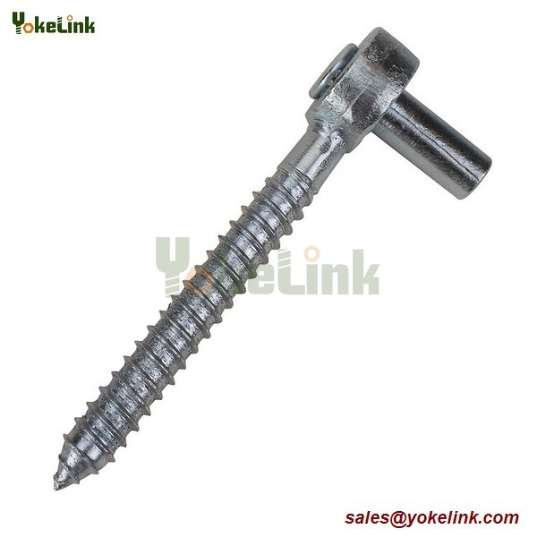 1/2” x 4“ Galvanized Gate screw hook for mounting a gate to a wooden post