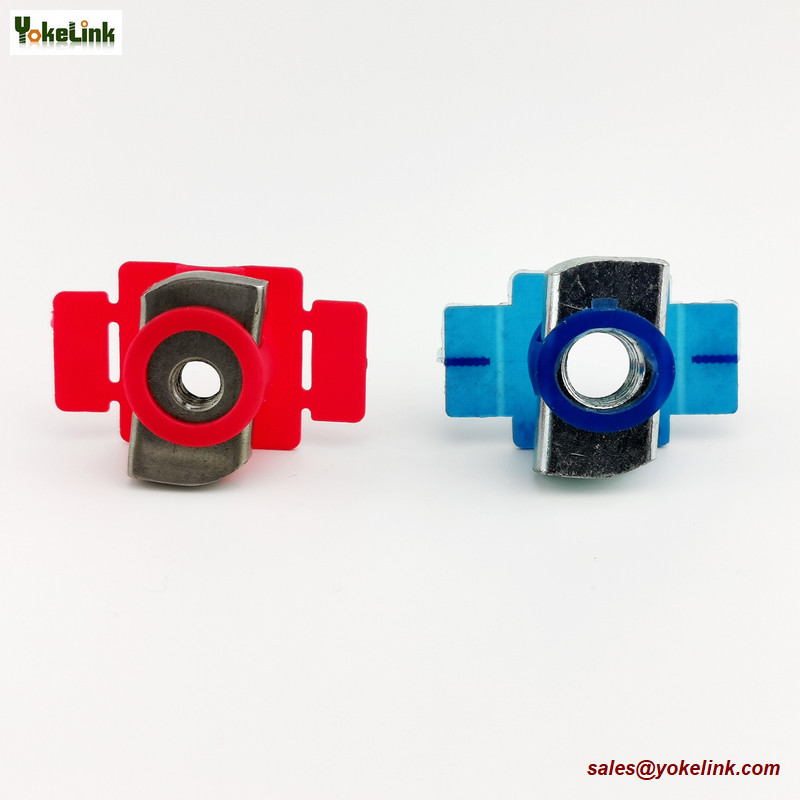 Zinc plating Steel 1/4" Strut Channel Spring Nut with plastic wing