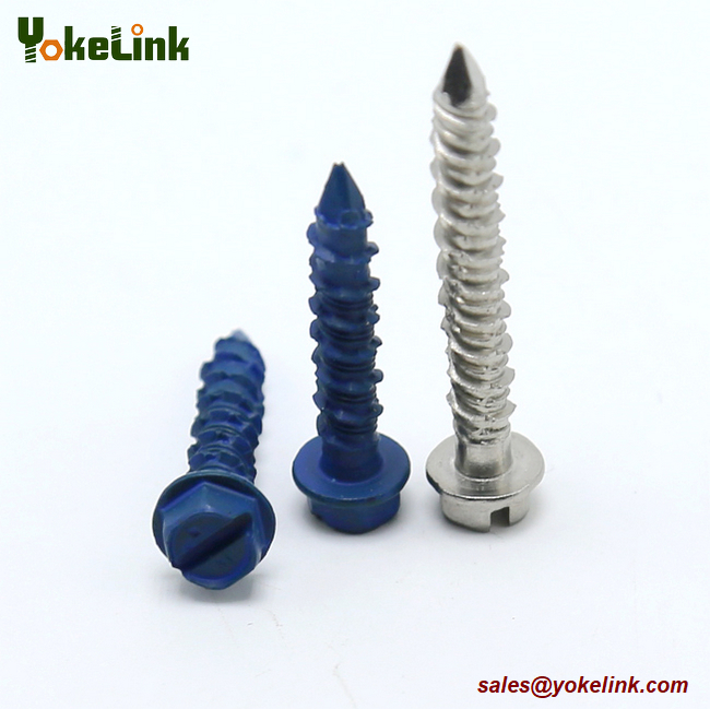 Hex Washer Head Concrete Screw HiLo Thread Screws Ruspert Tapcon Screw